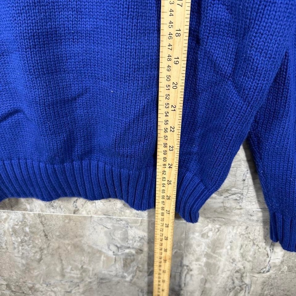 Polo Ralph Lauren Mens Large Logo Crewneck Knit Blue Sweater Crew Neck - Picture 7 of 7